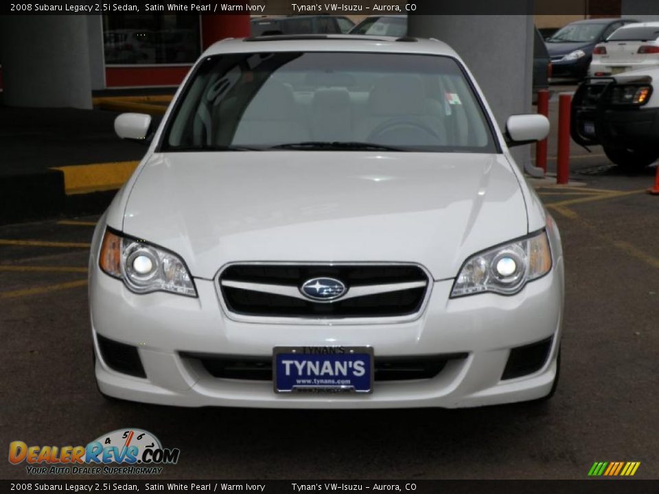 2008 Subaru Legacy 2.5i Sedan Satin White Pearl / Warm Ivory Photo #2