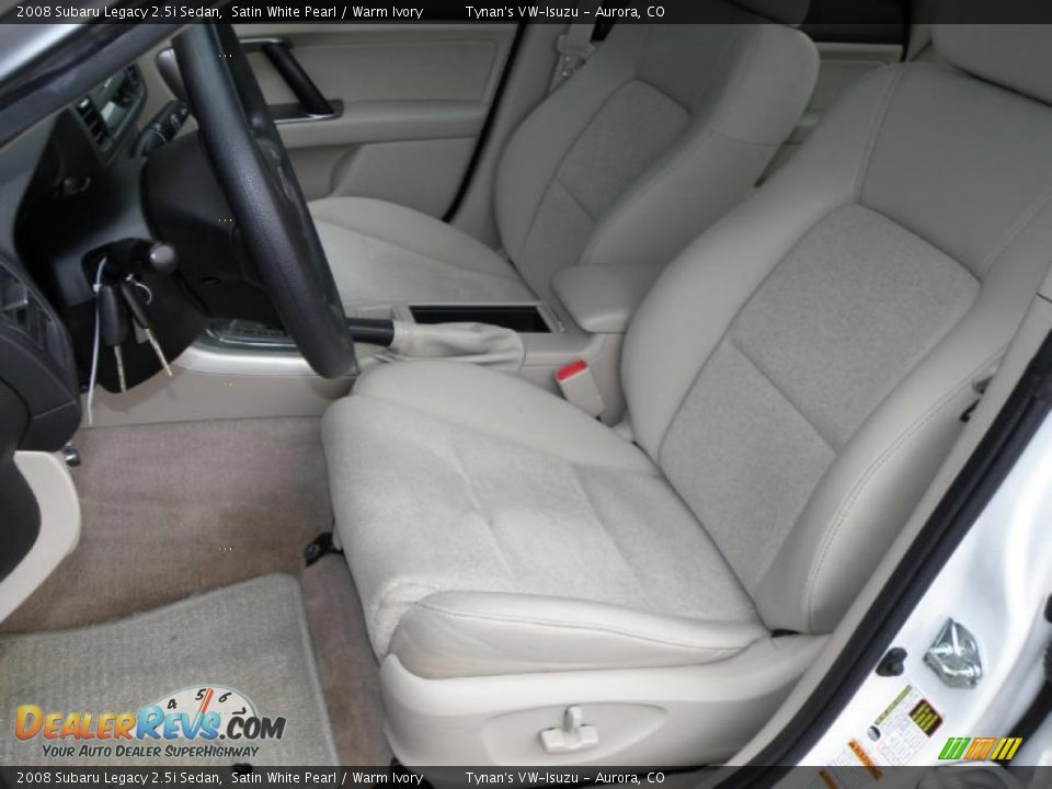 2008 Subaru Legacy 2.5i Sedan Satin White Pearl / Warm Ivory Photo #6