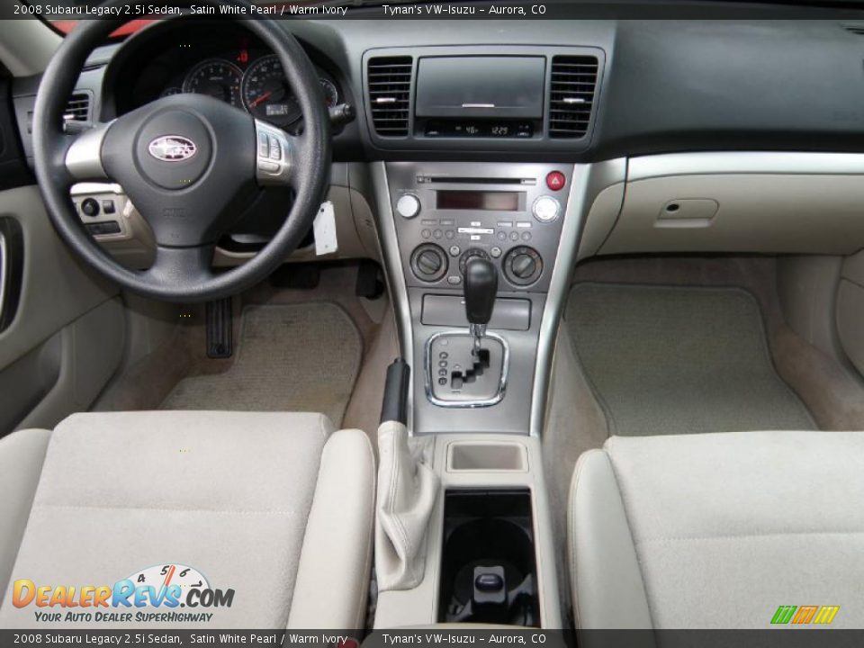 2008 Subaru Legacy 2.5i Sedan Satin White Pearl / Warm Ivory Photo #8