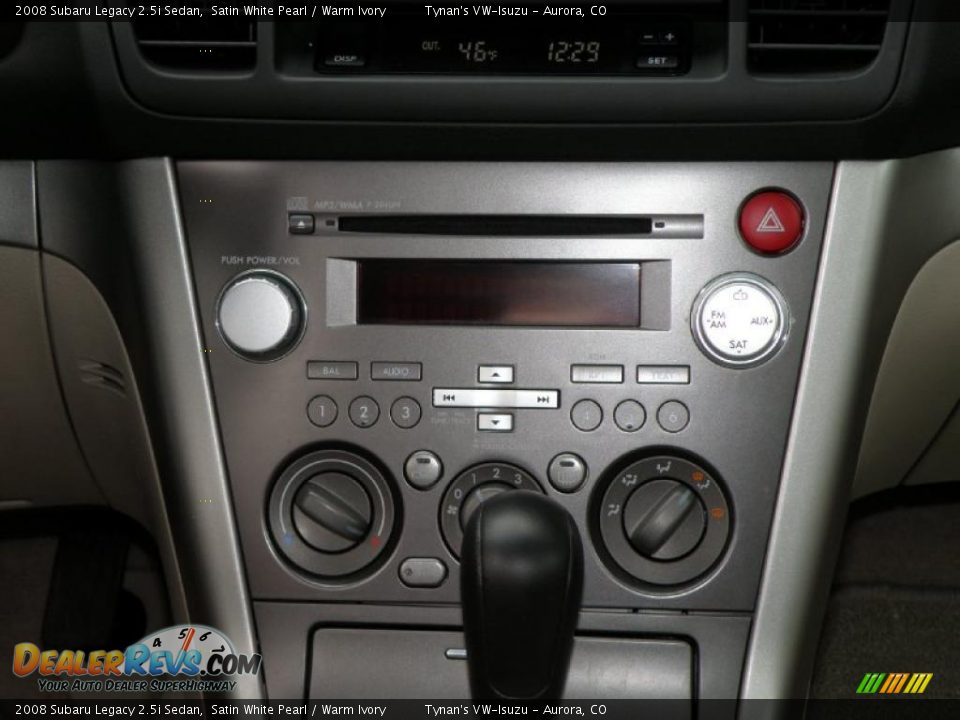 2008 Subaru Legacy 2.5i Sedan Satin White Pearl / Warm Ivory Photo #10