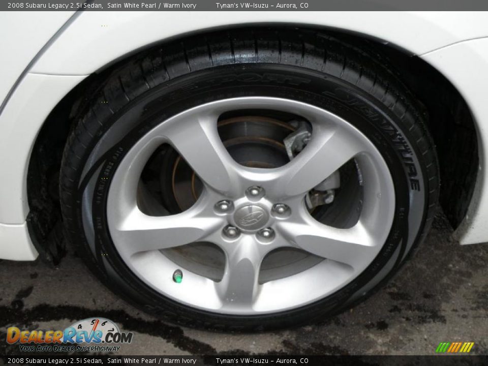 2008 Subaru Legacy 2.5i Sedan Satin White Pearl / Warm Ivory Photo #19
