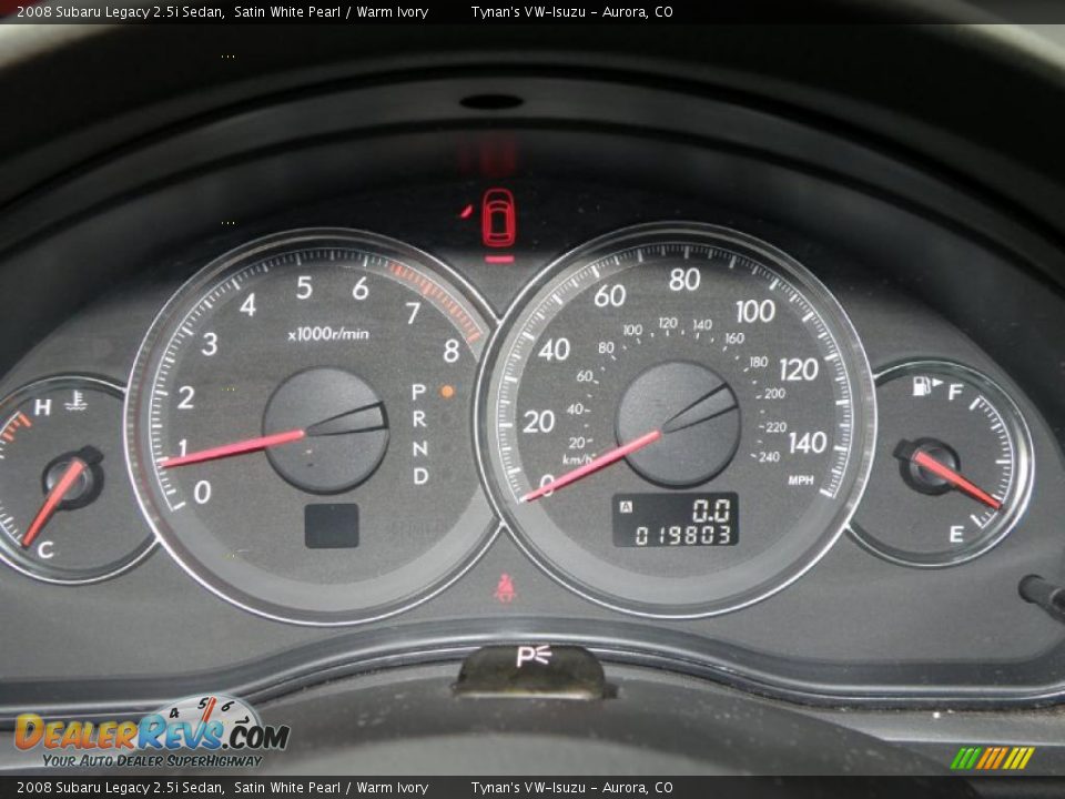 2008 Subaru Legacy 2.5i Sedan Satin White Pearl / Warm Ivory Photo #20
