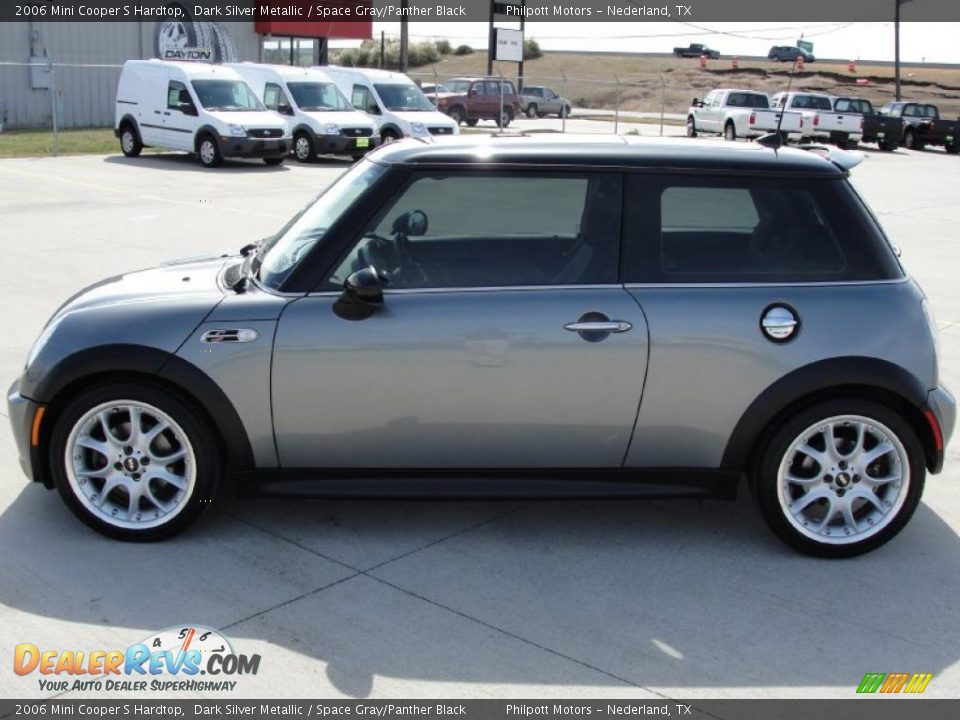 2006 Mini Cooper S Hardtop Dark Silver Metallic / Space Gray/Panther Black Photo #6