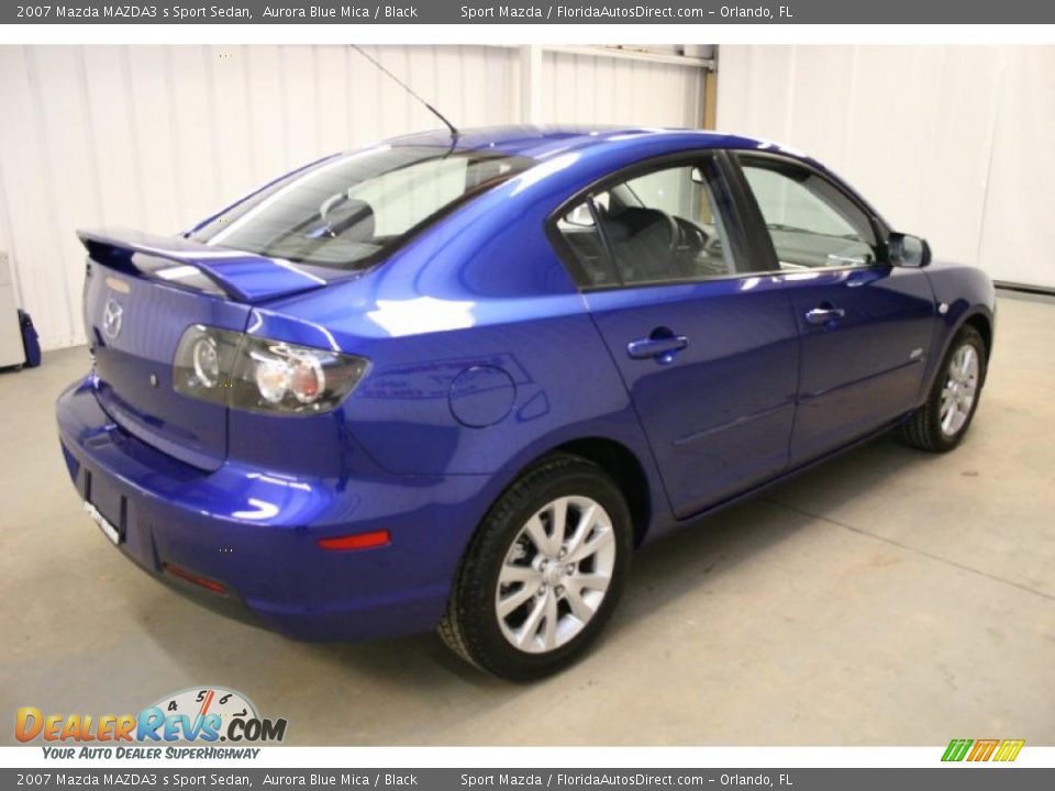 2007 Mazda MAZDA3 s Sport Sedan Aurora Blue Mica / Black Photo #5
