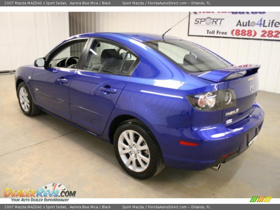 2007 Mazda MAZDA3 s Sport Sedan Aurora Blue Mica / Black Photo #7