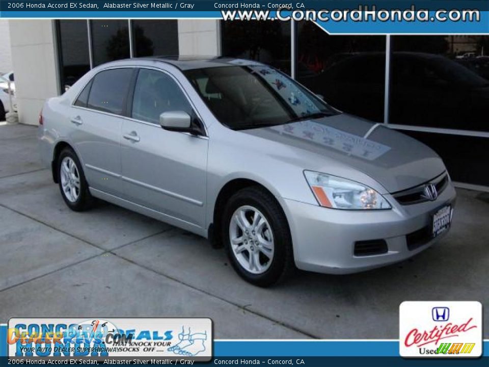 2006 Honda Accord EX Sedan Alabaster Silver Metallic / Gray Photo #1