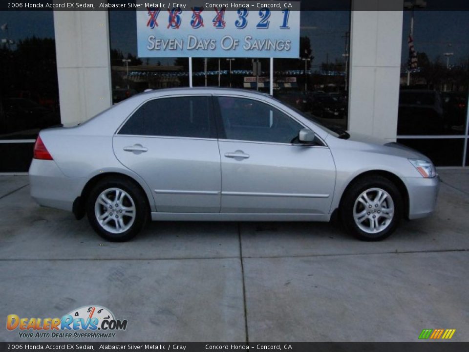 2006 Honda Accord EX Sedan Alabaster Silver Metallic / Gray Photo #2