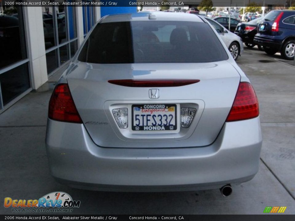 2006 Honda Accord EX Sedan Alabaster Silver Metallic / Gray Photo #4