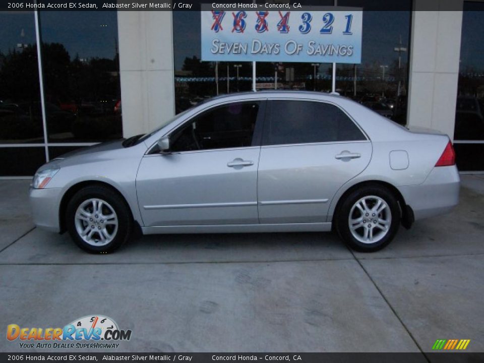 2006 Honda Accord EX Sedan Alabaster Silver Metallic / Gray Photo #6