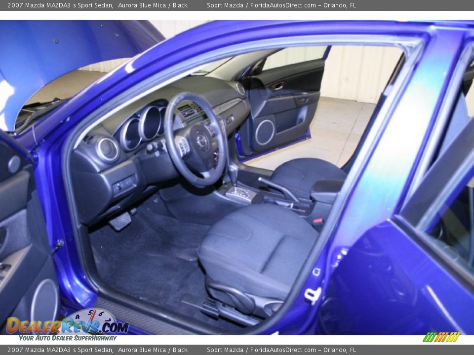 2007 Mazda MAZDA3 s Sport Sedan Aurora Blue Mica / Black Photo #14