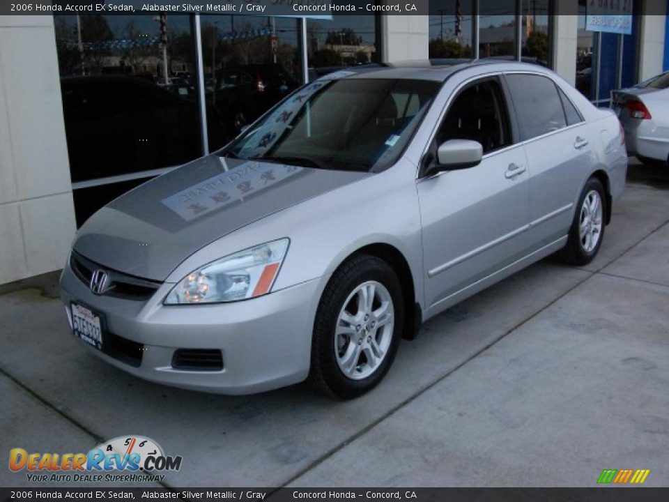 2006 Honda Accord EX Sedan Alabaster Silver Metallic / Gray Photo #7