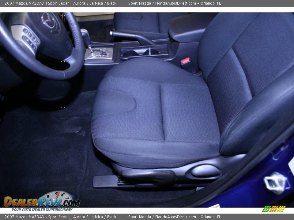 2007 Mazda MAZDA3 s Sport Sedan Aurora Blue Mica / Black Photo #16