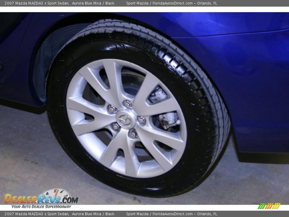 2007 Mazda MAZDA3 s Sport Sedan Aurora Blue Mica / Black Photo #29