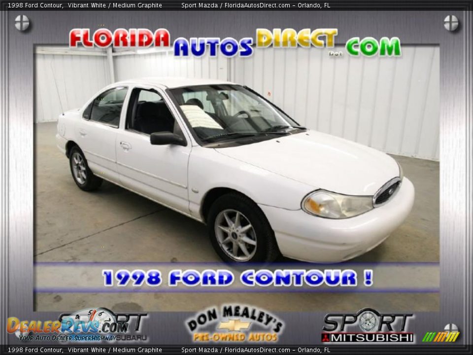 1998 Ford Contour Vibrant White / Medium Graphite Photo #1
