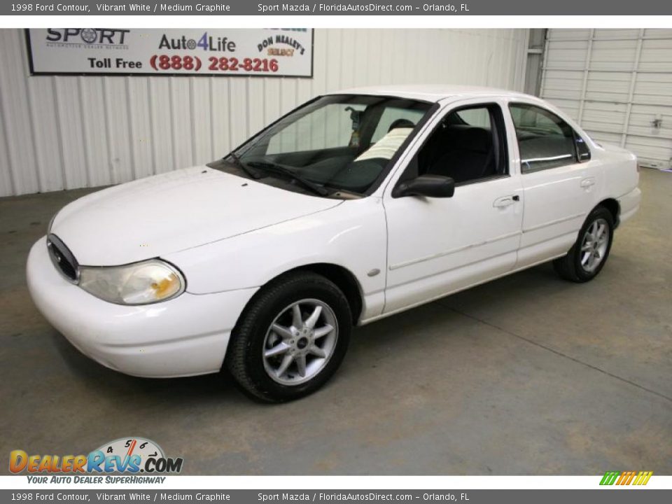 1998 Ford Contour Vibrant White / Medium Graphite Photo #4