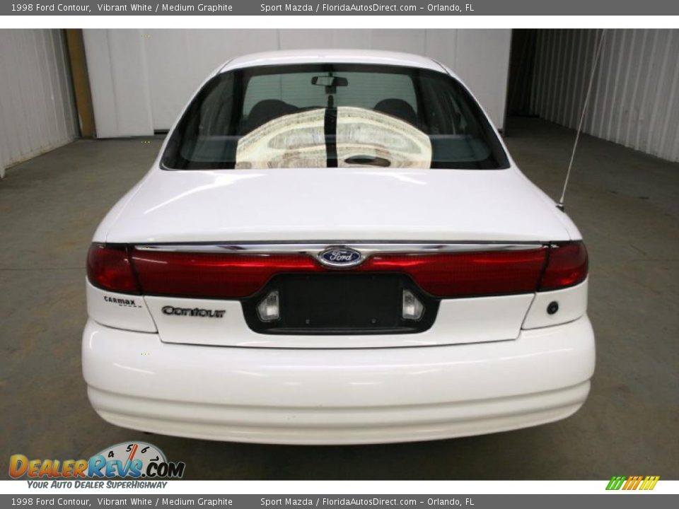 1998 Ford Contour Vibrant White / Medium Graphite Photo #6