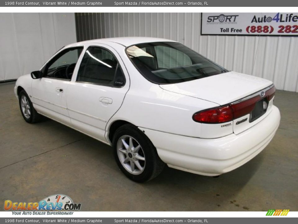 1998 Ford Contour Vibrant White / Medium Graphite Photo #7