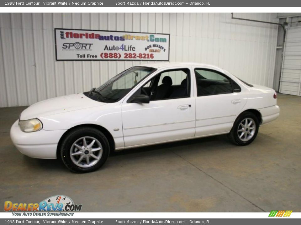 1998 Ford Contour Vibrant White / Medium Graphite Photo #8