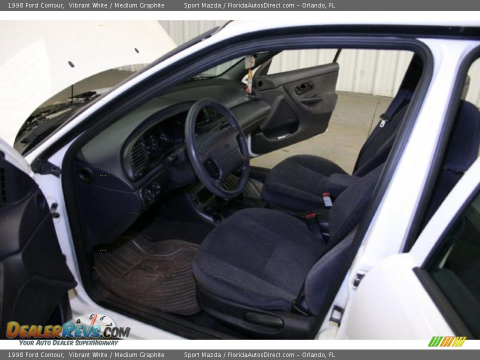 1998 Ford Contour Vibrant White / Medium Graphite Photo #15