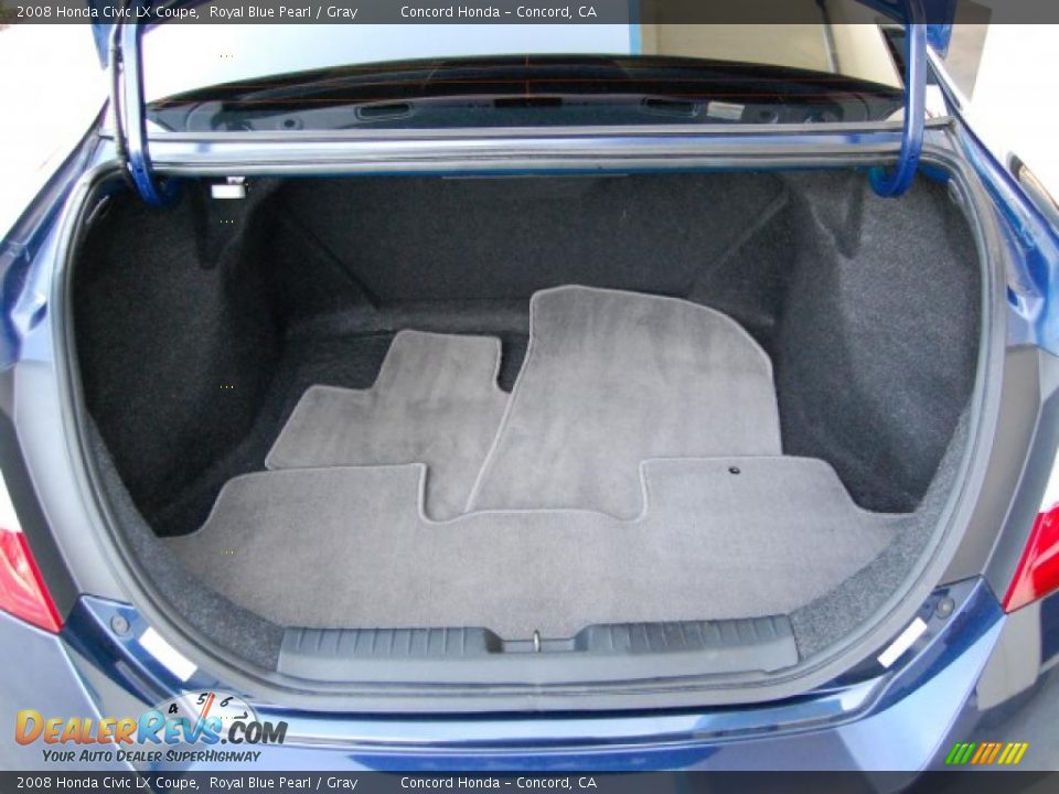 2008 Honda Civic LX Coupe Royal Blue Pearl / Gray Photo #10