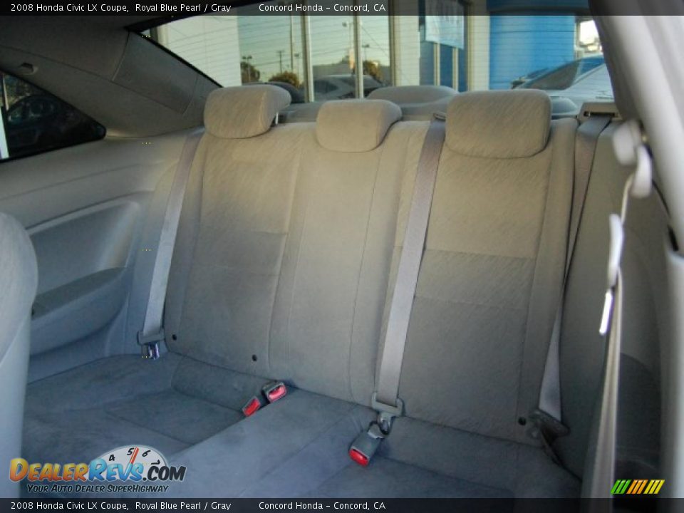 2008 Honda Civic LX Coupe Royal Blue Pearl / Gray Photo #11