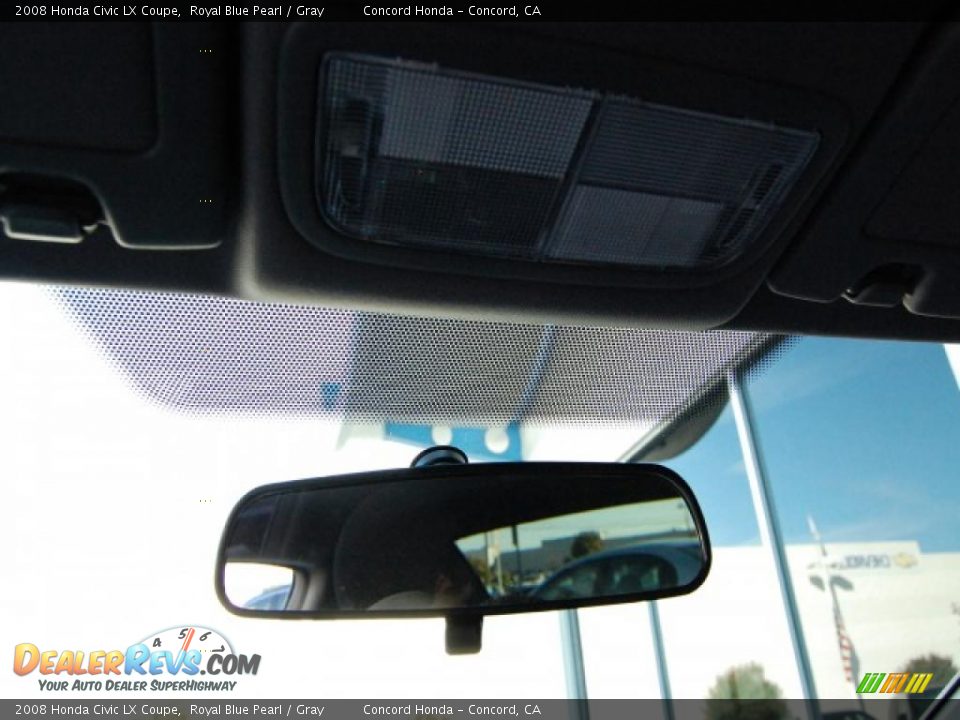 2008 Honda Civic LX Coupe Royal Blue Pearl / Gray Photo #14