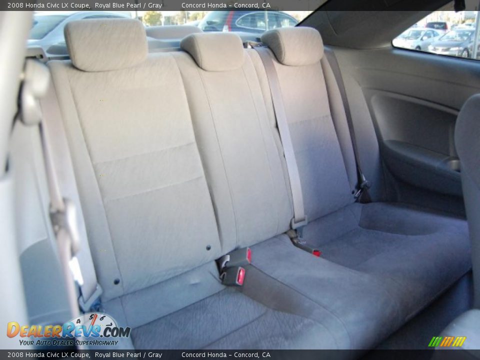 2008 Honda Civic LX Coupe Royal Blue Pearl / Gray Photo #15