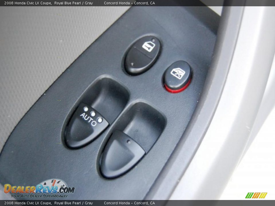 2008 Honda Civic LX Coupe Royal Blue Pearl / Gray Photo #17