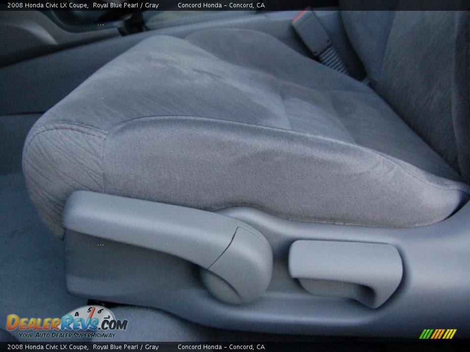 2008 Honda Civic LX Coupe Royal Blue Pearl / Gray Photo #18
