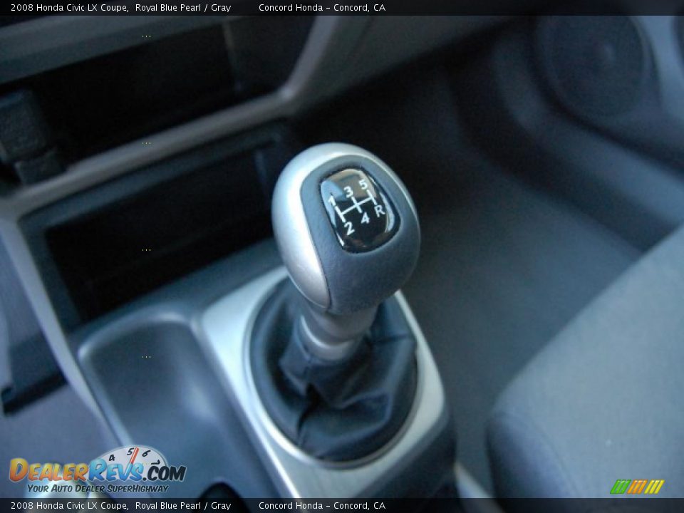 2008 Honda Civic LX Coupe Royal Blue Pearl / Gray Photo #21