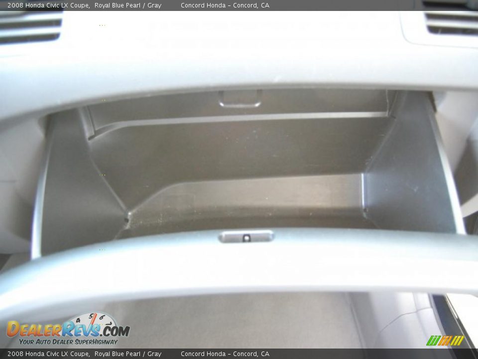 2008 Honda Civic LX Coupe Royal Blue Pearl / Gray Photo #25