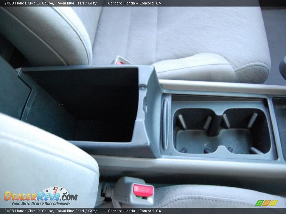 2008 Honda Civic LX Coupe Royal Blue Pearl / Gray Photo #26