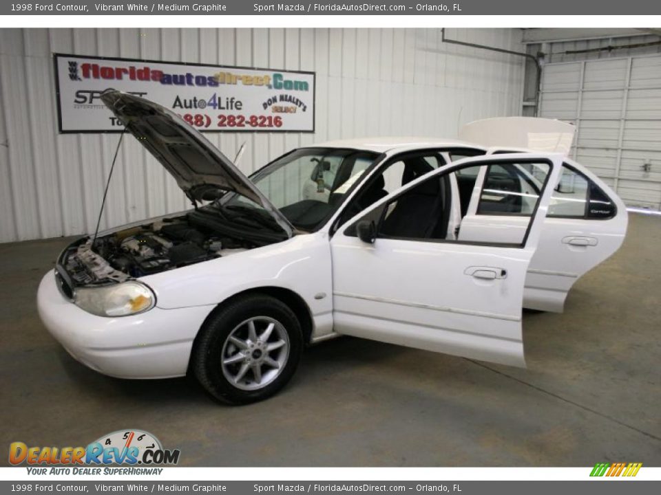1998 Ford Contour Vibrant White / Medium Graphite Photo #32