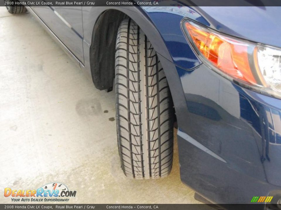 2008 Honda Civic LX Coupe Royal Blue Pearl / Gray Photo #29