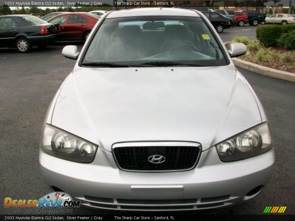 2003 Hyundai Elantra GLS Sedan Silver Pewter / Gray Photo #2