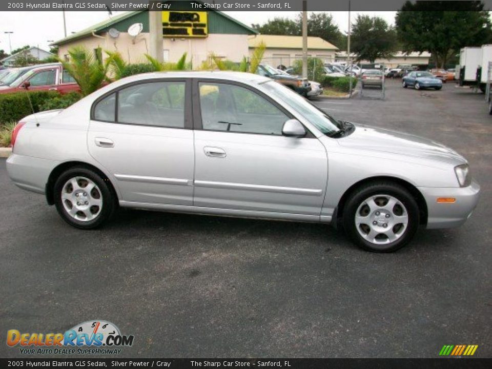 2003 Hyundai Elantra GLS Sedan Silver Pewter / Gray Photo #3