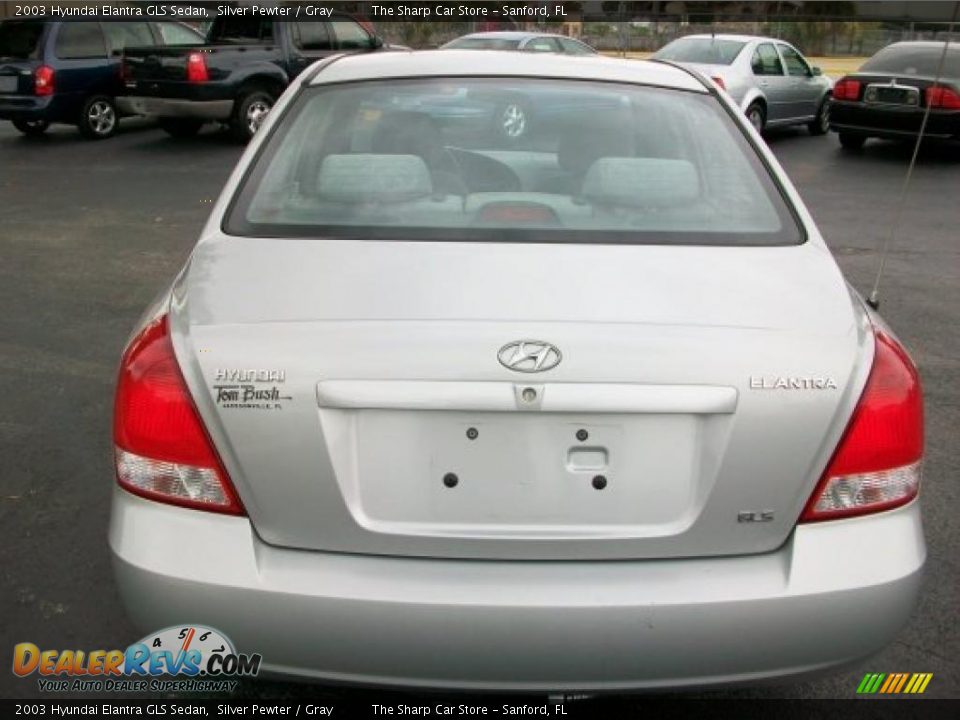 2003 Hyundai Elantra GLS Sedan Silver Pewter / Gray Photo #4