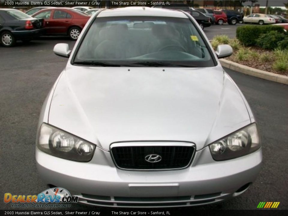 2003 Hyundai Elantra GLS Sedan Silver Pewter / Gray Photo #5