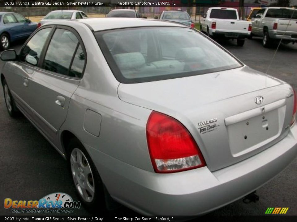 2003 Hyundai Elantra GLS Sedan Silver Pewter / Gray Photo #12
