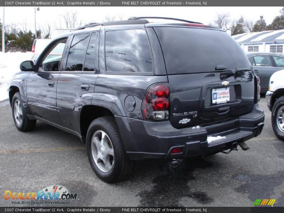 2007 Chevrolet TrailBlazer LS 4x4 Graphite Metallic / Ebony Photo #6