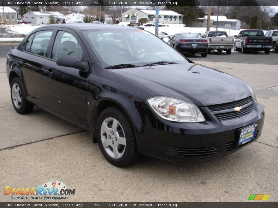 2008 Chevrolet Cobalt LS Sedan Black / Gray Photo #3
