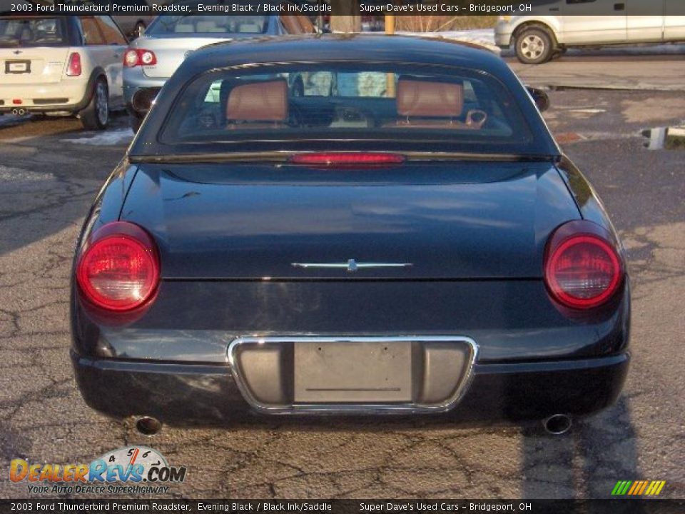 2003 Ford Thunderbird Premium Roadster Evening Black / Black Ink/Saddle Photo #2