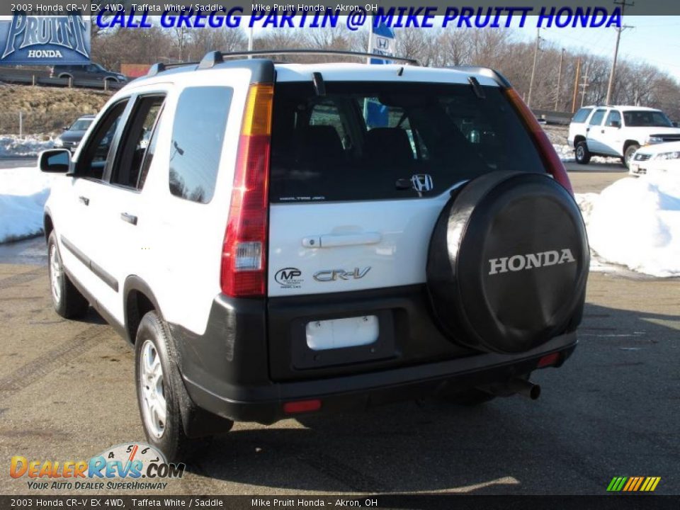 2003 Honda CR-V EX 4WD Taffeta White / Saddle Photo #2