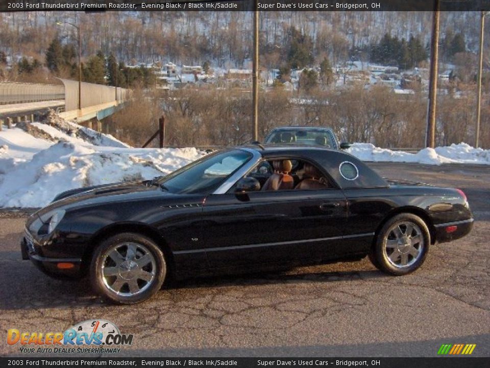 2003 Ford Thunderbird Premium Roadster Evening Black / Black Ink/Saddle Photo #4