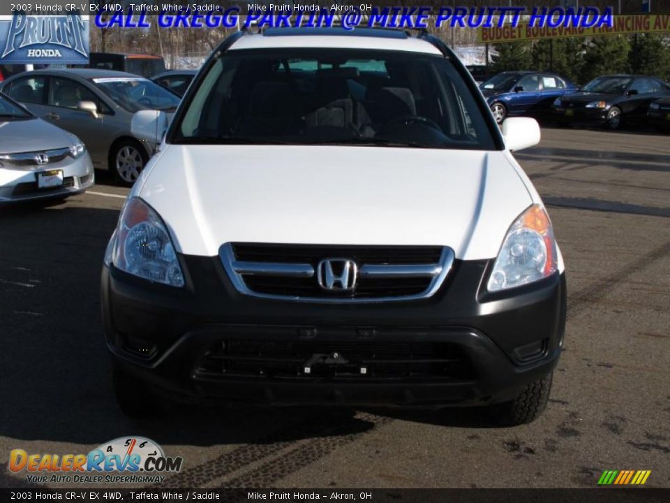 2003 Honda CR-V EX 4WD Taffeta White / Saddle Photo #4