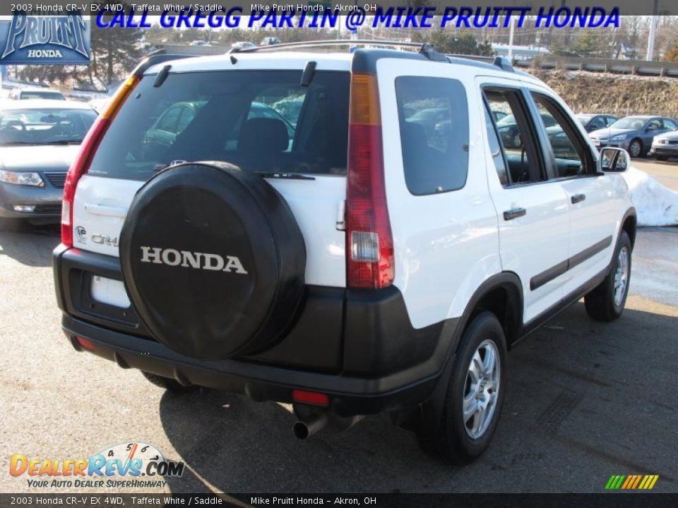 2003 Honda CR-V EX 4WD Taffeta White / Saddle Photo #7