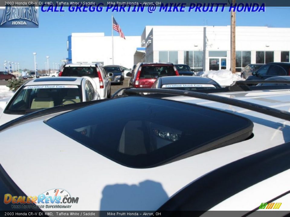 2003 Honda CR-V EX 4WD Taffeta White / Saddle Photo #9