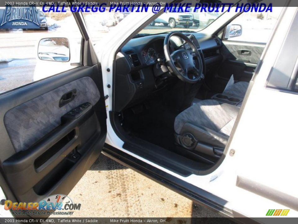 2003 Honda CR-V EX 4WD Taffeta White / Saddle Photo #11