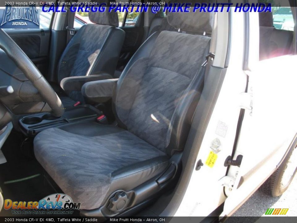 2003 Honda CR-V EX 4WD Taffeta White / Saddle Photo #12
