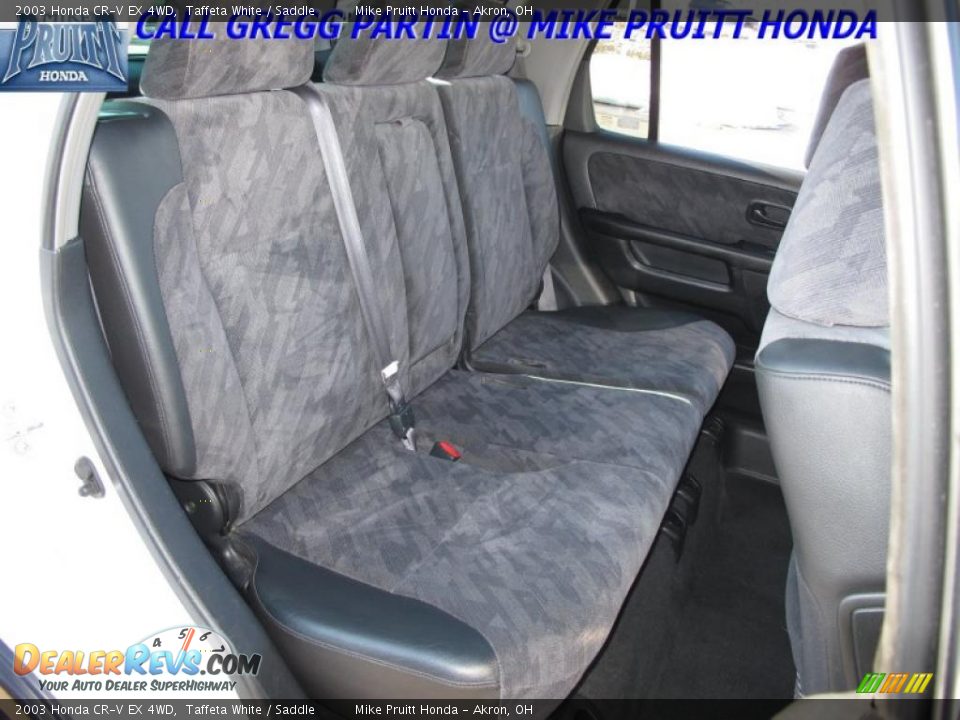 2003 Honda CR-V EX 4WD Taffeta White / Saddle Photo #14